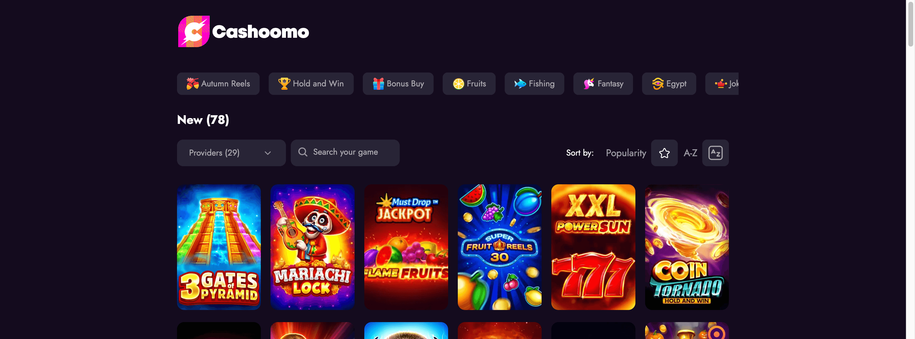 Slots library with the 