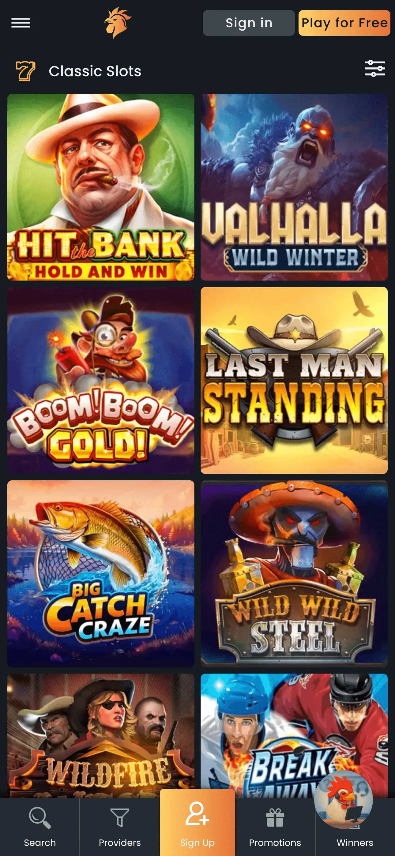 Mobile lobby with bottom bar and chat bubble overlapping