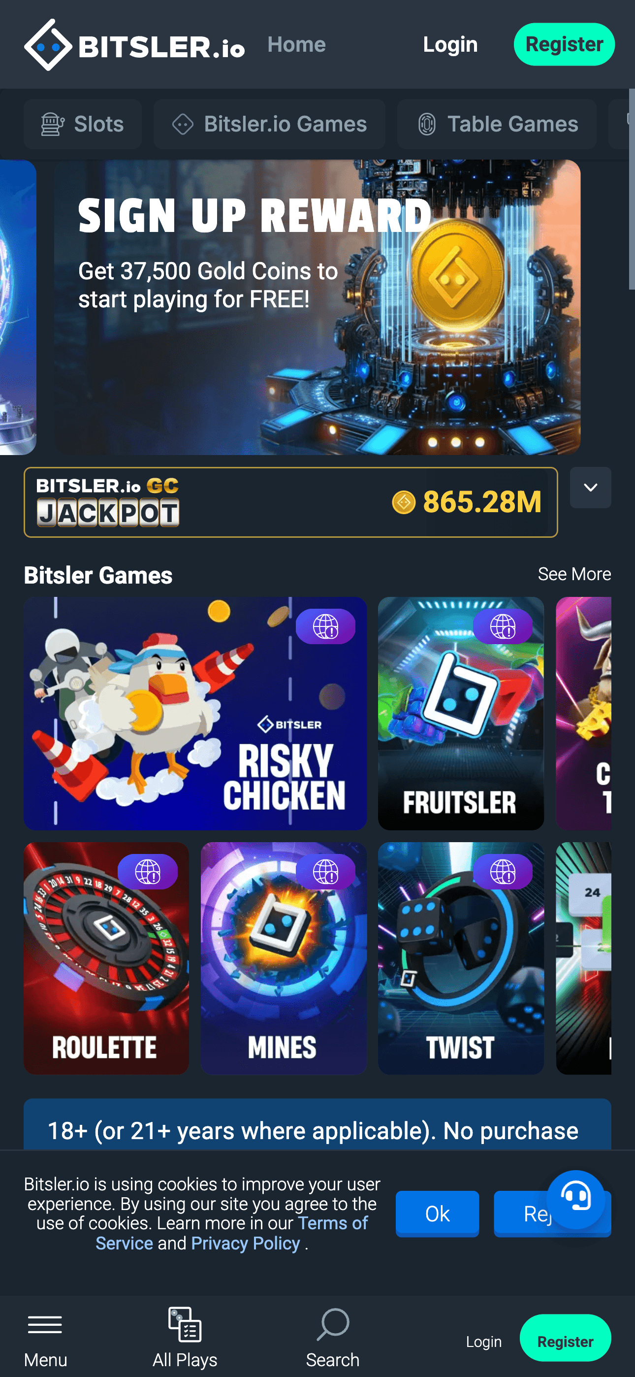 Mobile browser game grid